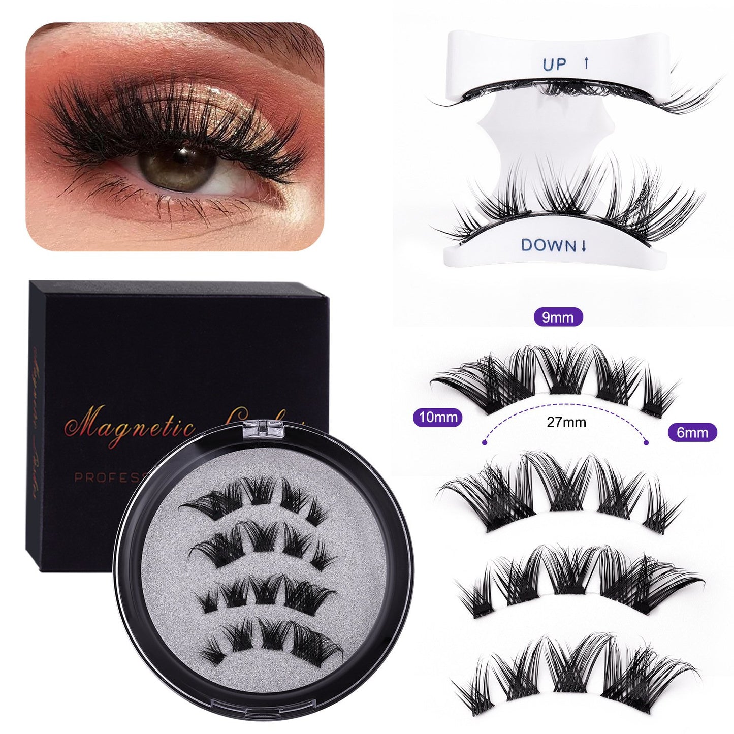🎁Natural Magnetic 3D False Eyelashes Set