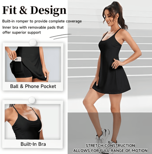 Plush Backless Active Dress-Easy Peezy Edition-UPF50+
