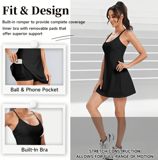 Plush Backless Active Dress-Easy Peezy Edition-UPF50+