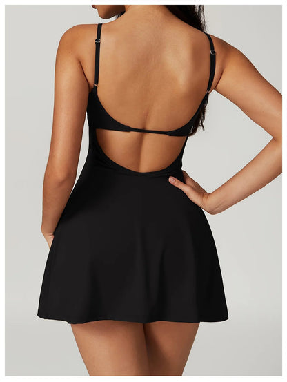 🔥🔥2 in 1 Split Hem Sports Dress