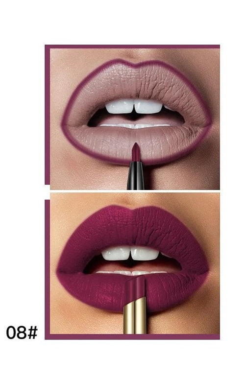 16 Color Long Lasting Lipstick + Lip Liner Combo