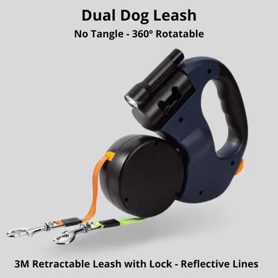 Dual Retractable Dog Leash