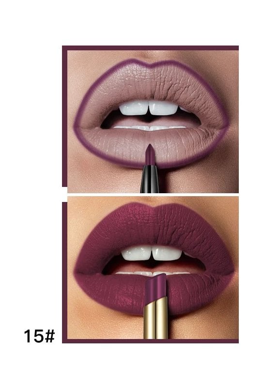 16 Color Long Lasting Lipstick + Lip Liner Combo