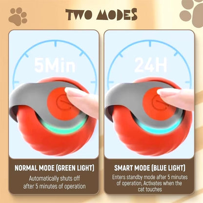 Interactive Electric Rolling Ball with Teasing Tail