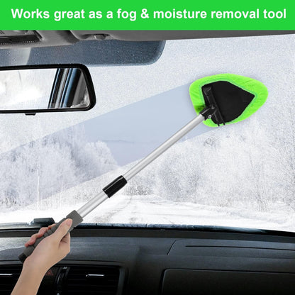 Microfiber Car Windshield Cleaning Tool with Extendable Handle