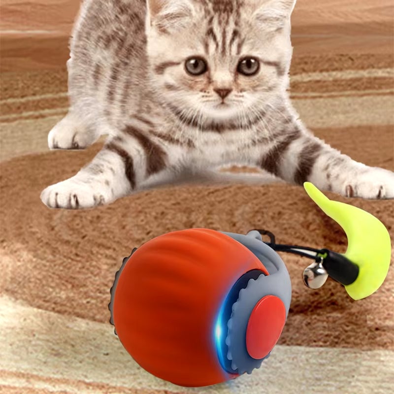 Interactive Electric Rolling Ball with Teasing Tail