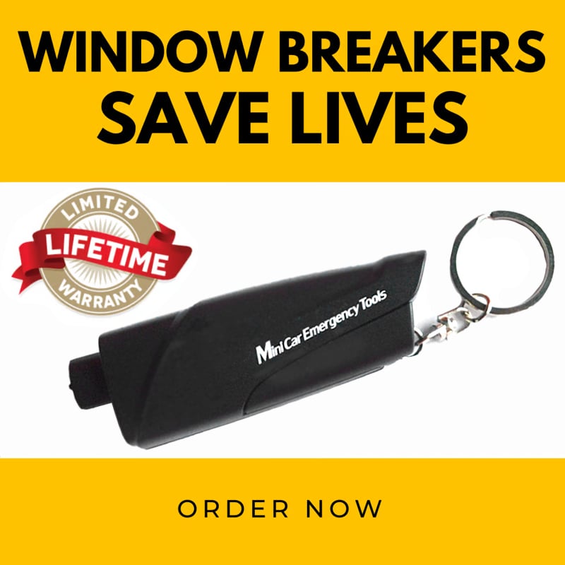 2-in-1 Emergency Window Breaker & Seatbelt Cutter