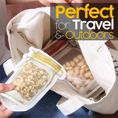 Mason Bottle Ziplock Bags (Set of 10)