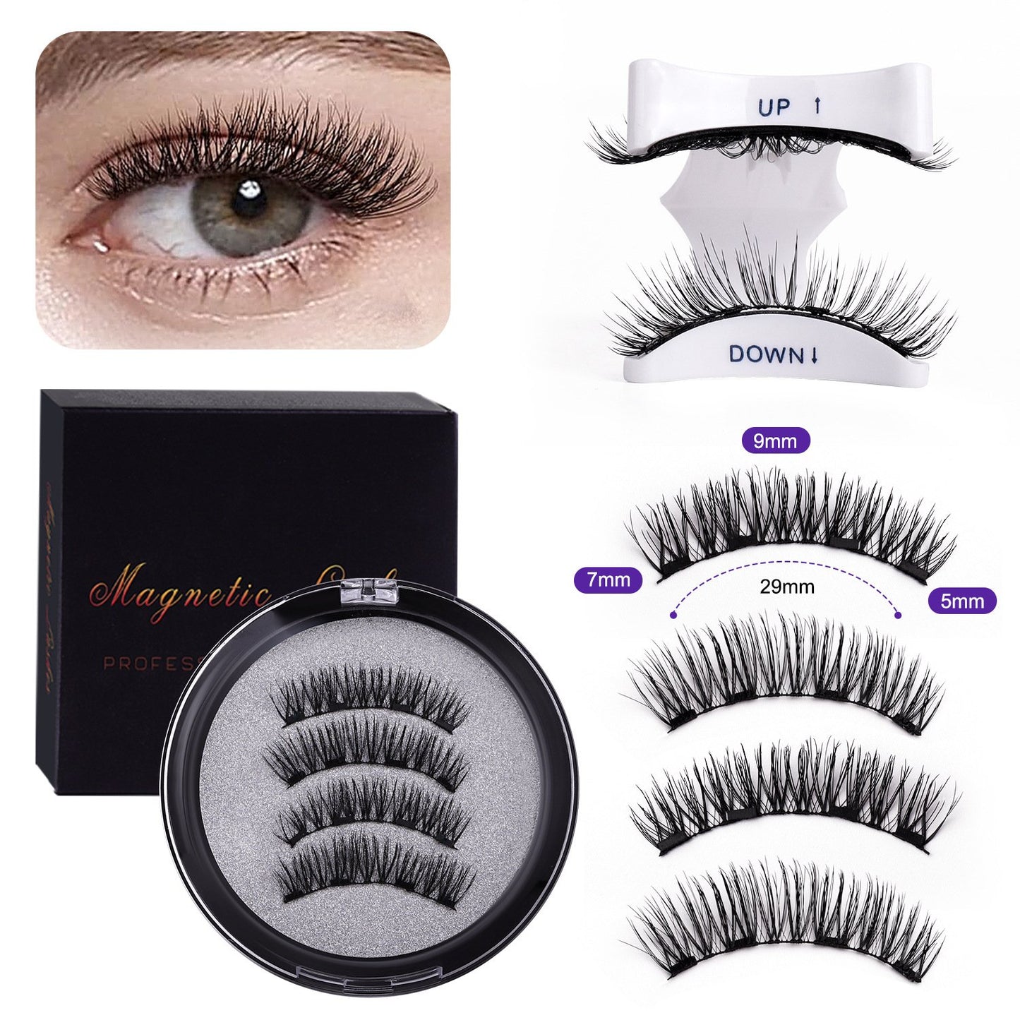 🎁Natural Magnetic 3D False Eyelashes Set