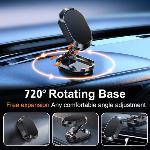 New Alloy Folding Magnetic Car Phone Holder
