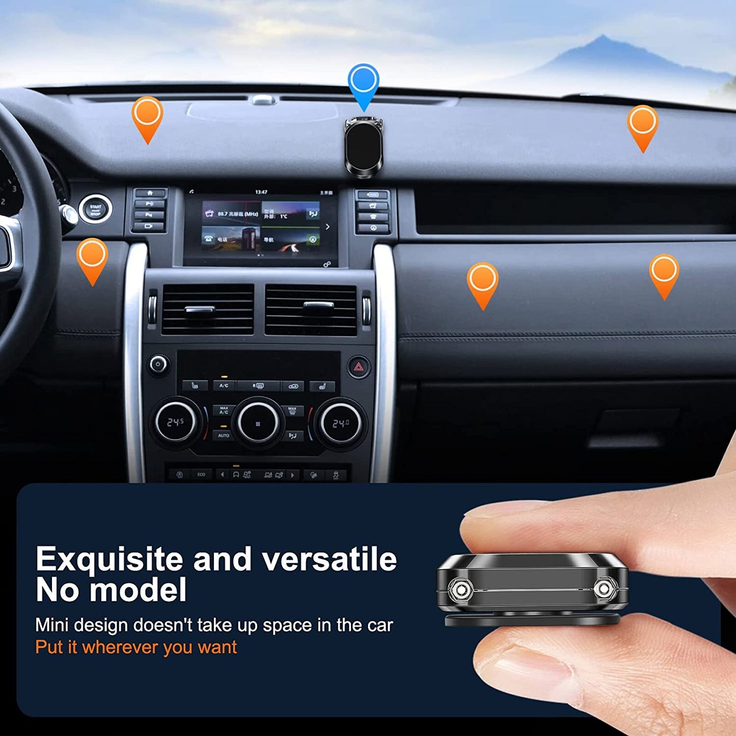 New Alloy Folding Magnetic Car Phone Holder