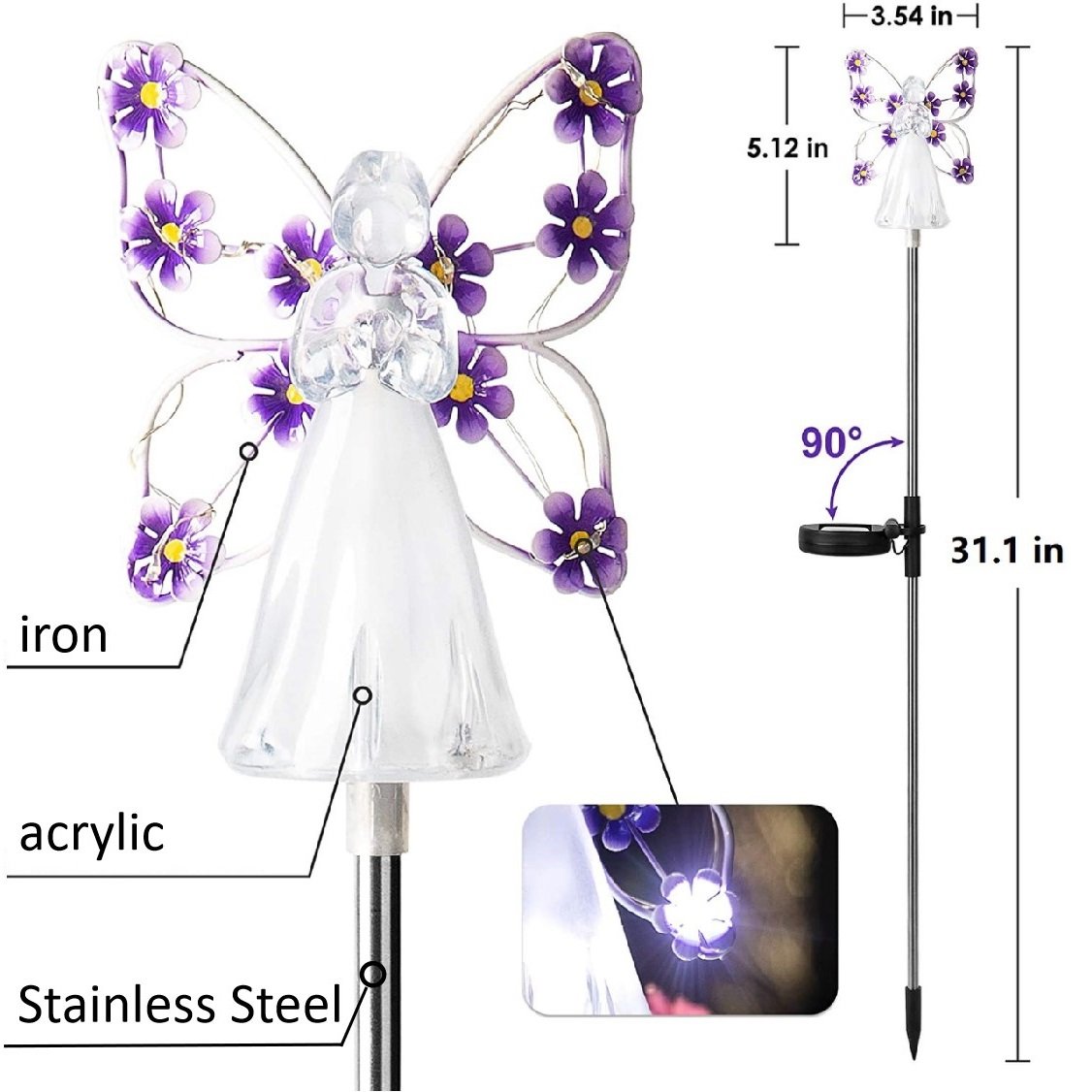 Waterproof  Solar Angel Lights