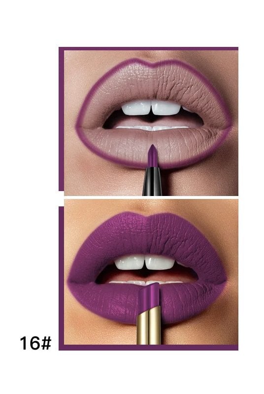 16 Color Long Lasting Lipstick + Lip Liner Combo