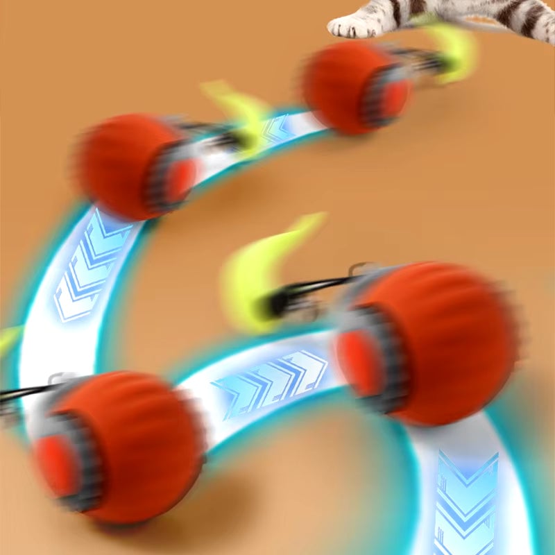 Interactive Electric Rolling Ball with Teasing Tail