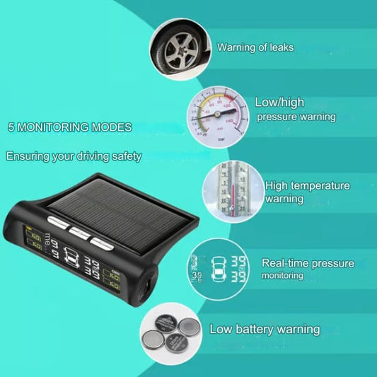 Solar Powered Car Tire Pressure Monitoring Tool