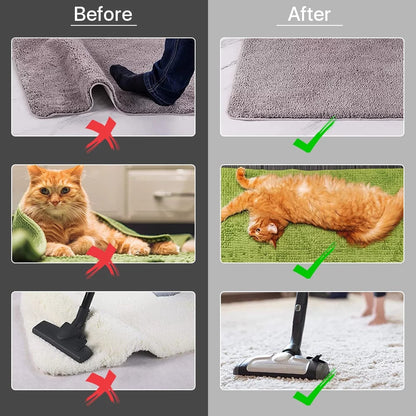 Rubber Anti Curling Non Slip Skid Pads - 8pc Set