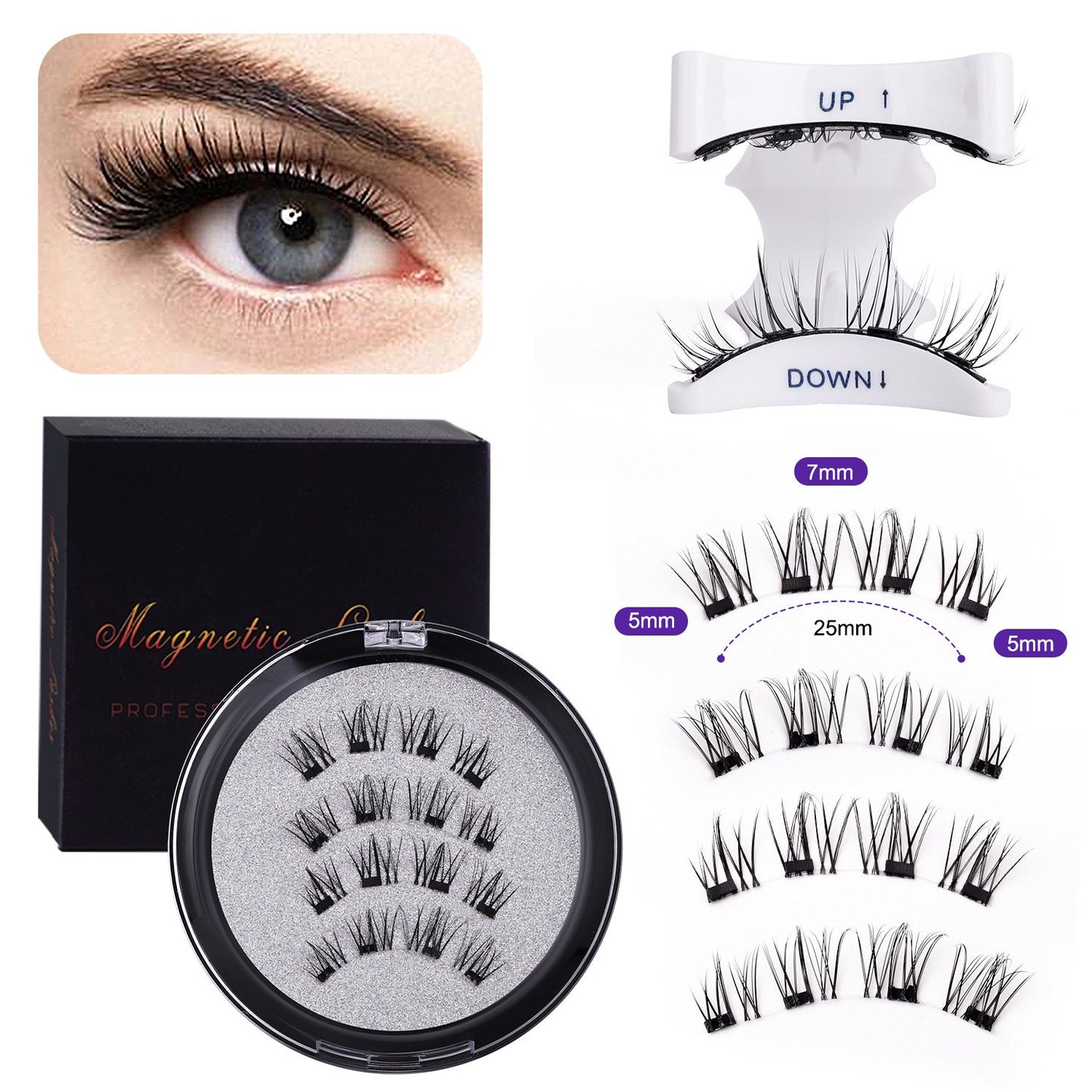 🎁Natural Magnetic 3D False Eyelashes Set