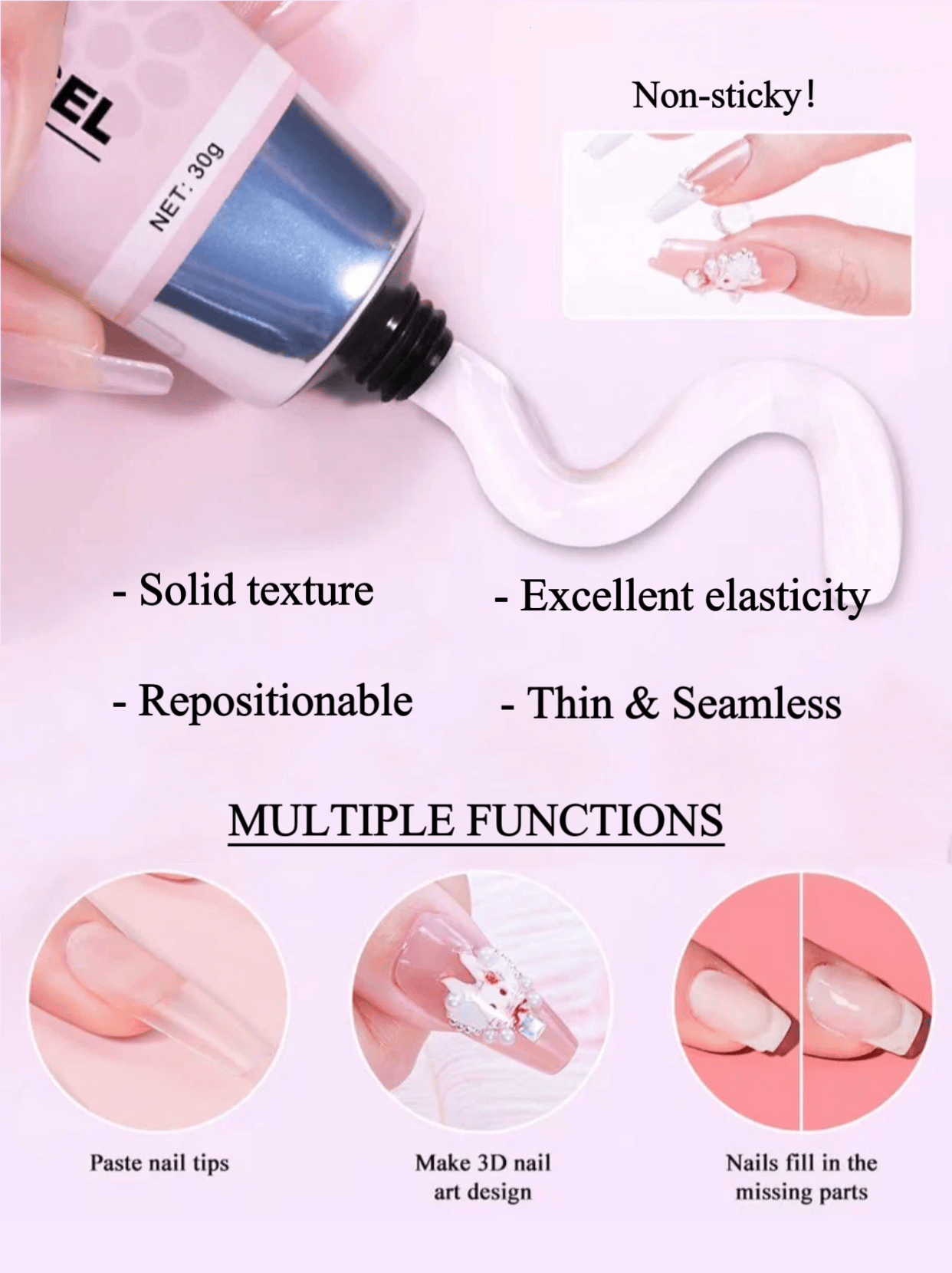 🎉Magic Solid Nail Glue Kit 3-In-1 Nail Art Kits