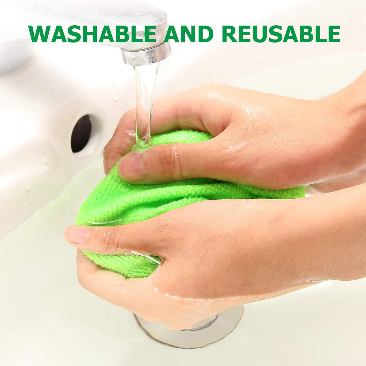 Microfiber Car Windshield Cleaning Tool with Extendable Handle